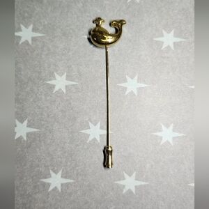 Gold Whale Lapel Pin